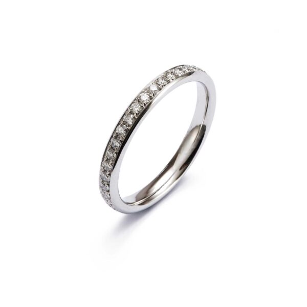 Alliance-Ring in Weissgold mit 38 Brillanten