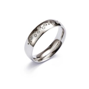 Ring in Weissgold mit 9 Brillanten