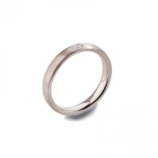 Solitär-Ring in Weissgold mit einem Brillanten