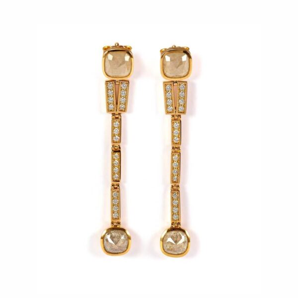 Ohrstecker in Rotgold mit Diamanten