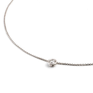 Collier in Weissgold mit Brillant 0,35 ct