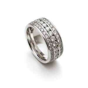 Alliance Ring in Weissgold mit 88 Brillanten
