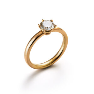 Solitär-Ring in Roségold mit Brillant 0.80 ct