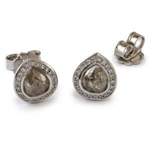 Ohrstecker in Weissgold mit Diamant Rosen und Brillanten