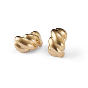 Ohrclips in Gelbgold Kordel