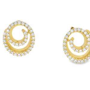 Ohrstecker in Gelbgold mit Brillanten