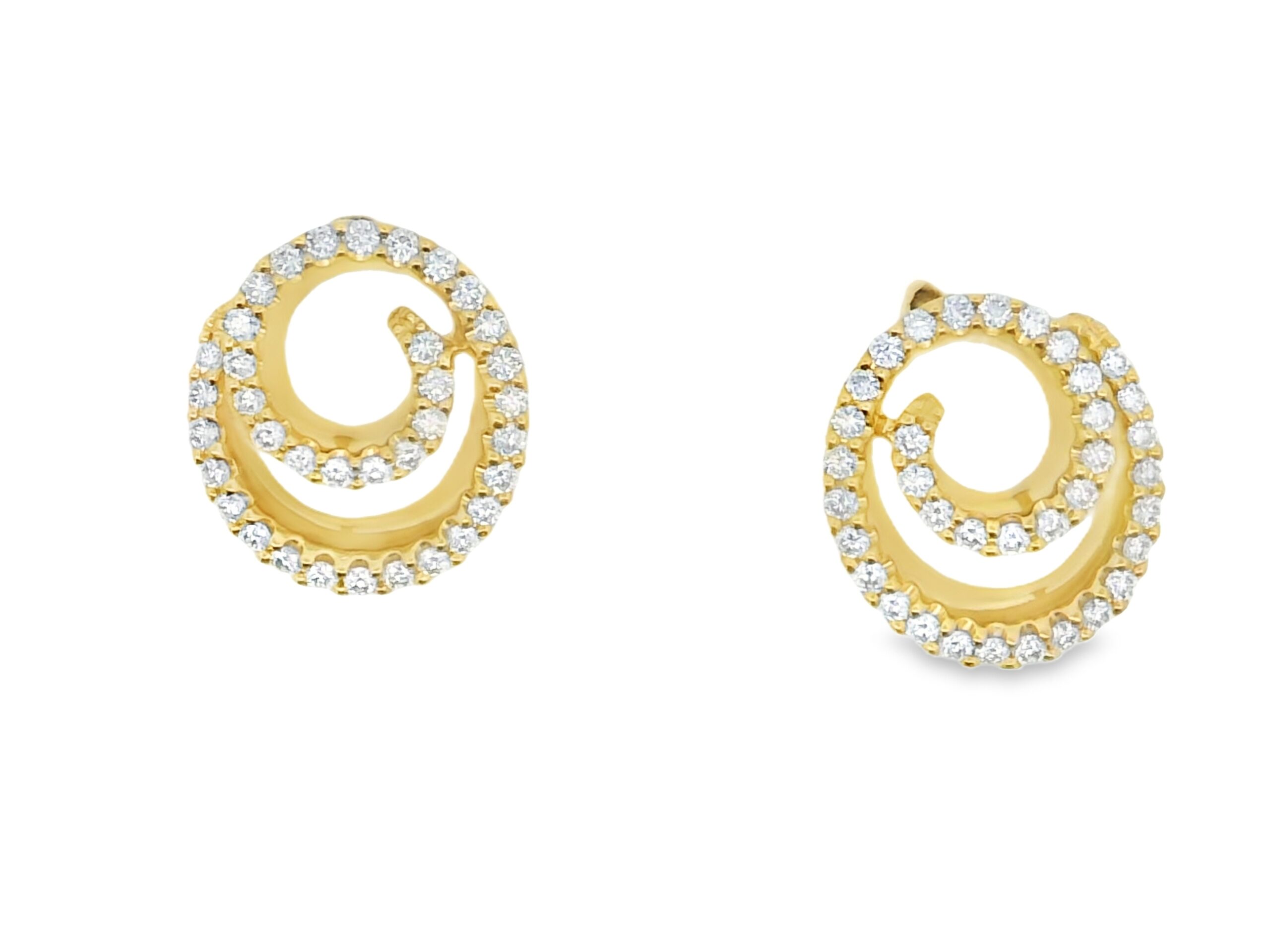Ohrstecker in Gelbgold mit Brillanten