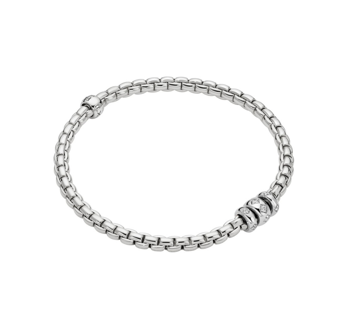 Fope Flex-it Armband in Weissgold mit Brillanten
